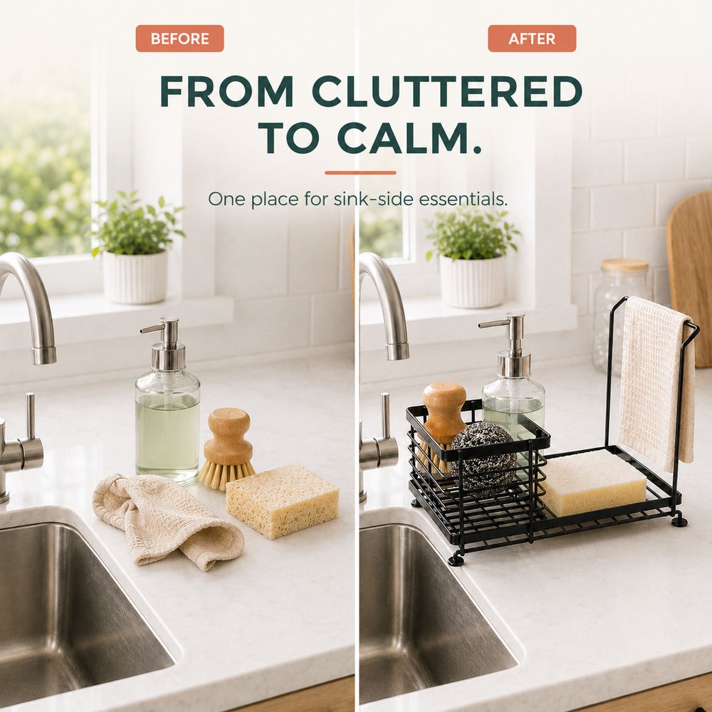 2 In 1 Kitchen Sink Caddy Organizer