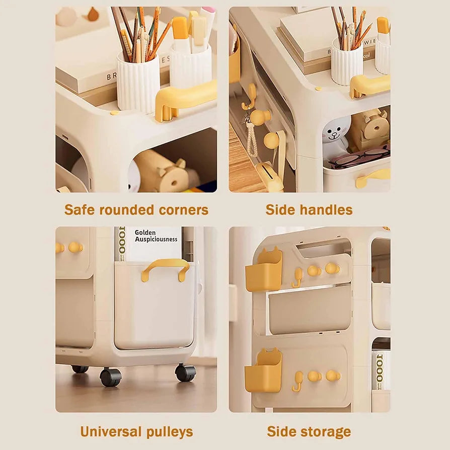 2 Layer Multipurpose Movable Storage Organizer Cart