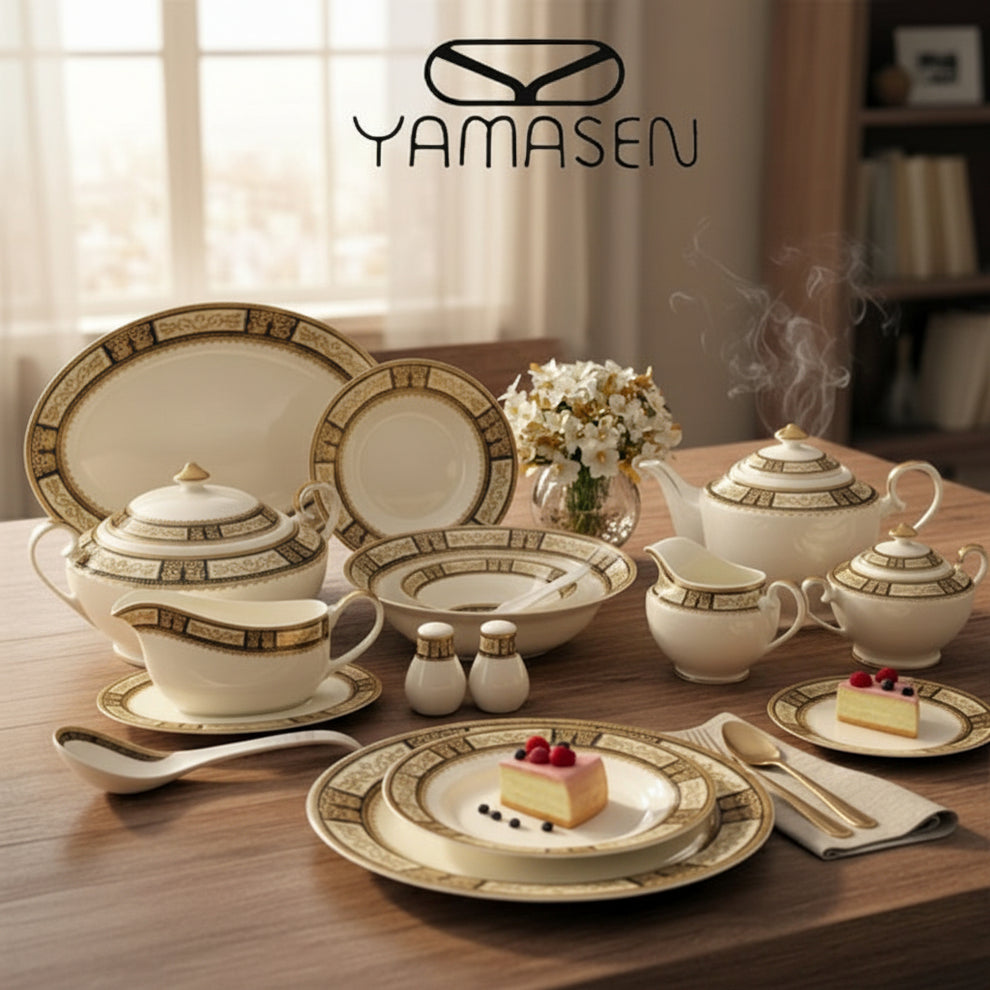 Luxurious Japan Dinner Set of 75 Pieces - 8- Person Serving 103 Pieces - 12-Person Serving