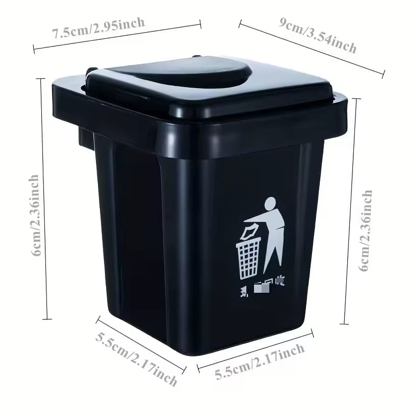 Elegant Wall Mounted Metal Ashtray And Waste Bin
