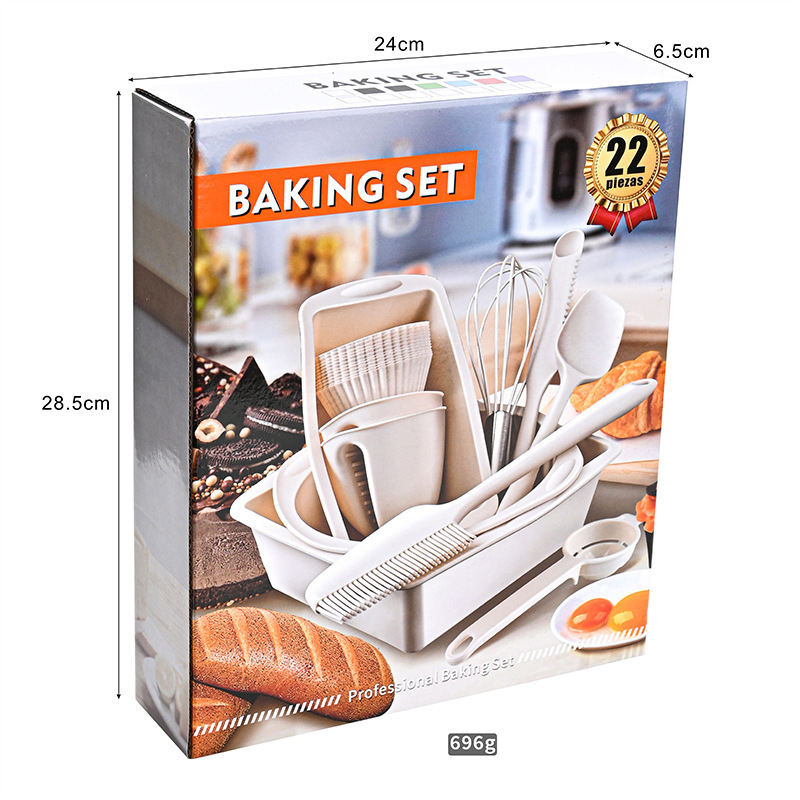 22-Piece Portable Non-Stick Silicone Baking Set