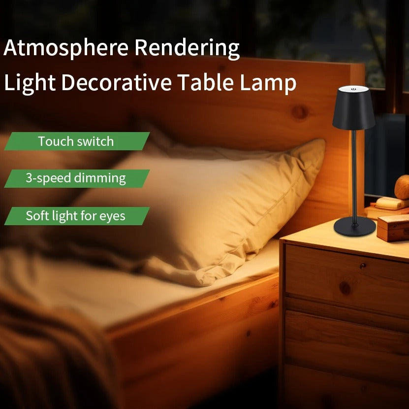 3 Colors Mode Rechargeable LED Table Lamp Touch Switch
