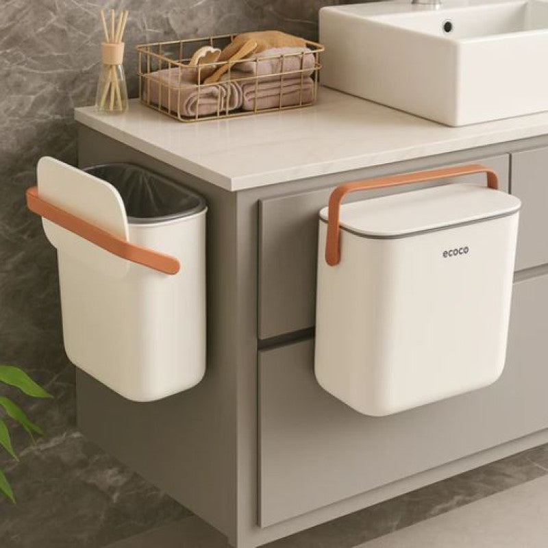 Multipurpose Ecoco Wall Mounted Trash Can With Lids