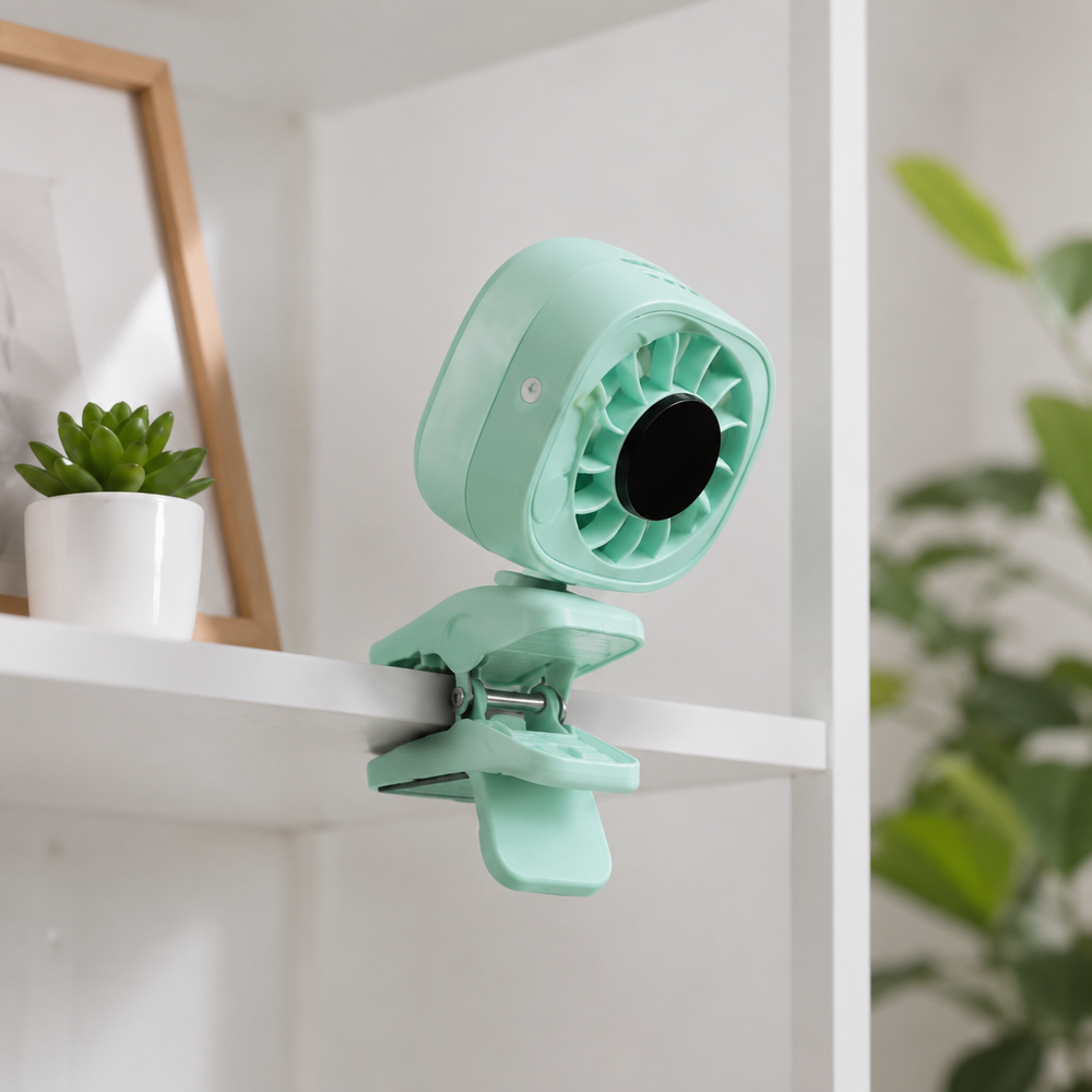 Mini Rechargeable Clip Desk Fan
