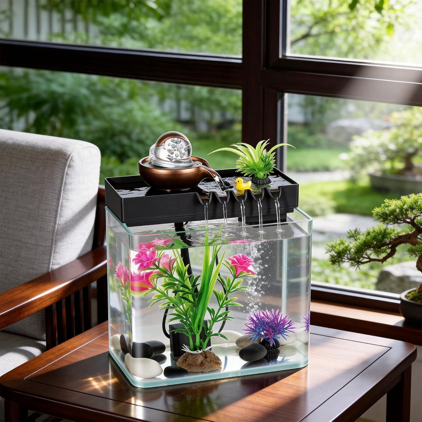 Eectric Tabletop Fish Aquarium Fountain