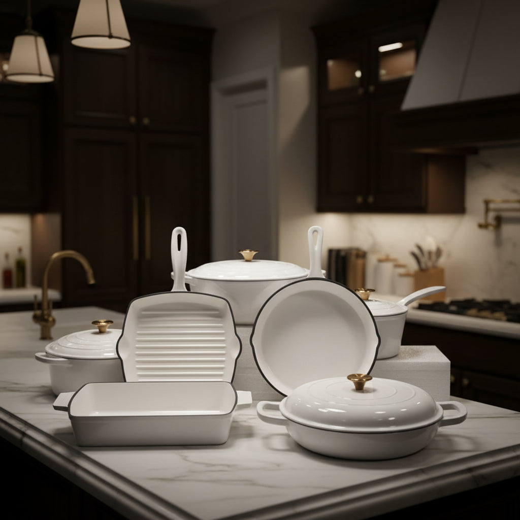 Luxury Premium 11-Pieces Enamel Cast Iron Cookware Set By OSEE