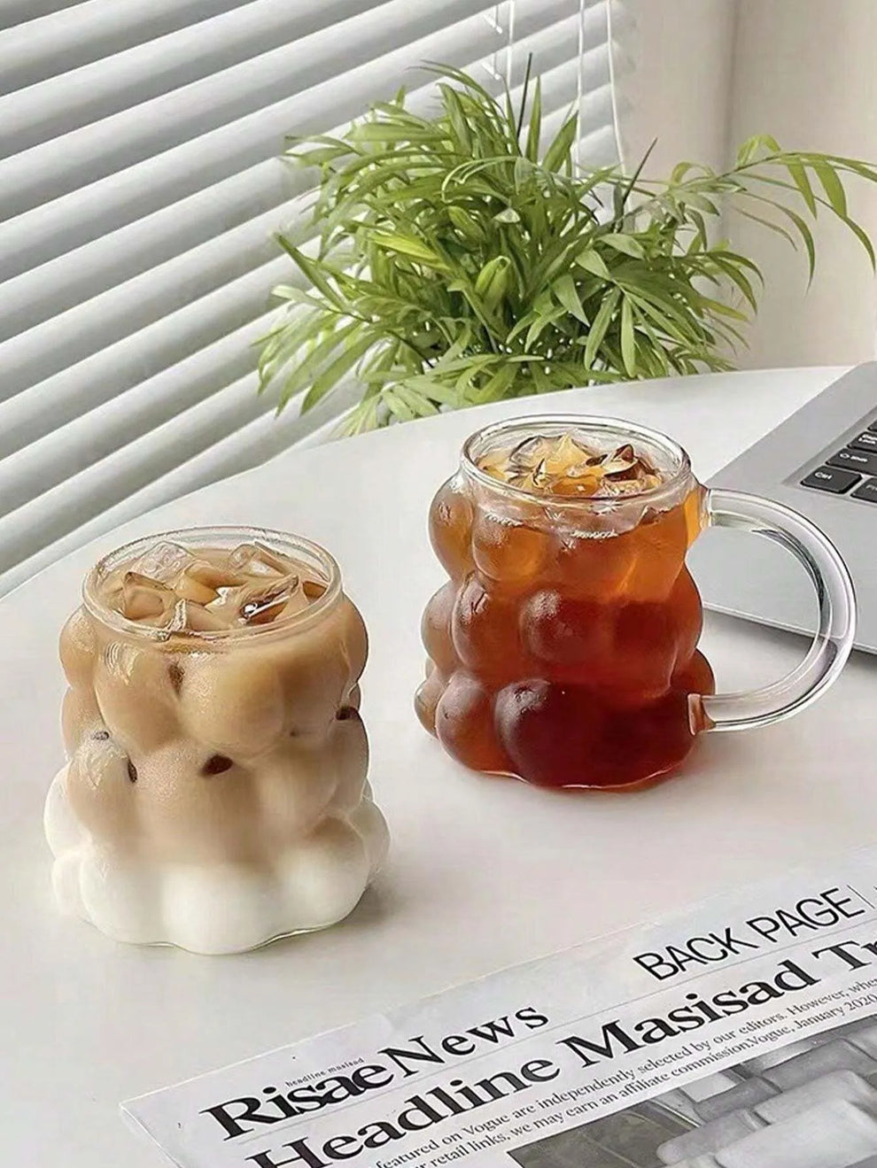 Unique Heat Shaped Glass Coffee Cup