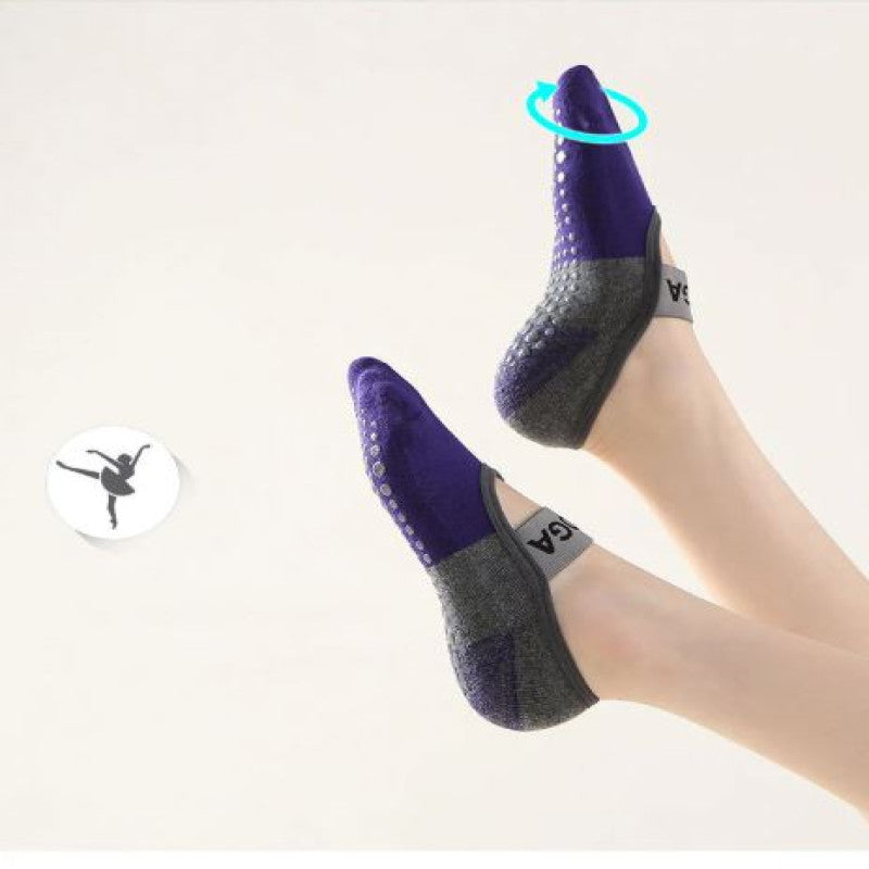 Women Anti-Slip Yoga Socks With Strip 1 Pair
