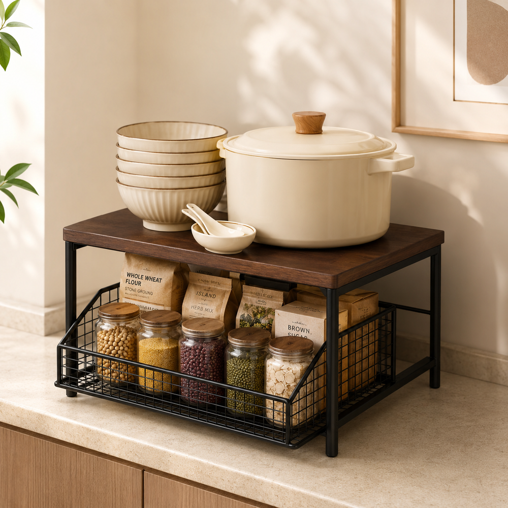 Sliding Countertop Kitchen Storage Organizer