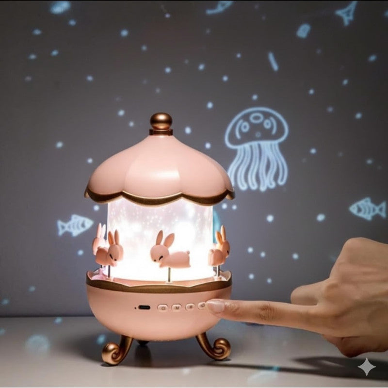 Bunny's Carousel 360° Rotatable Night Light Projector.