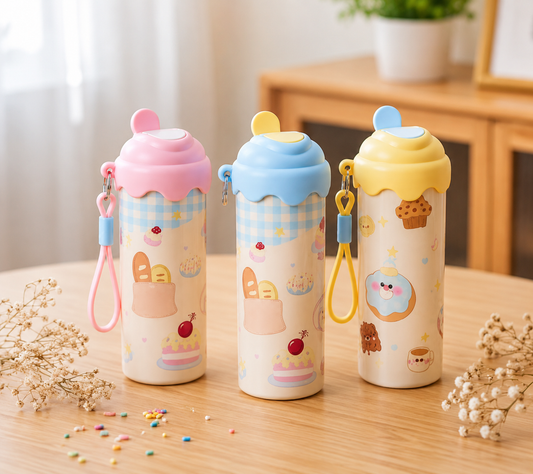 Cute Kids Leakproof Hot & Cold Flask Stainless Steel Water Bottle
