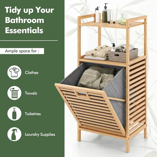 Bamboo Double Multipurpose Clothes Storage Organizer