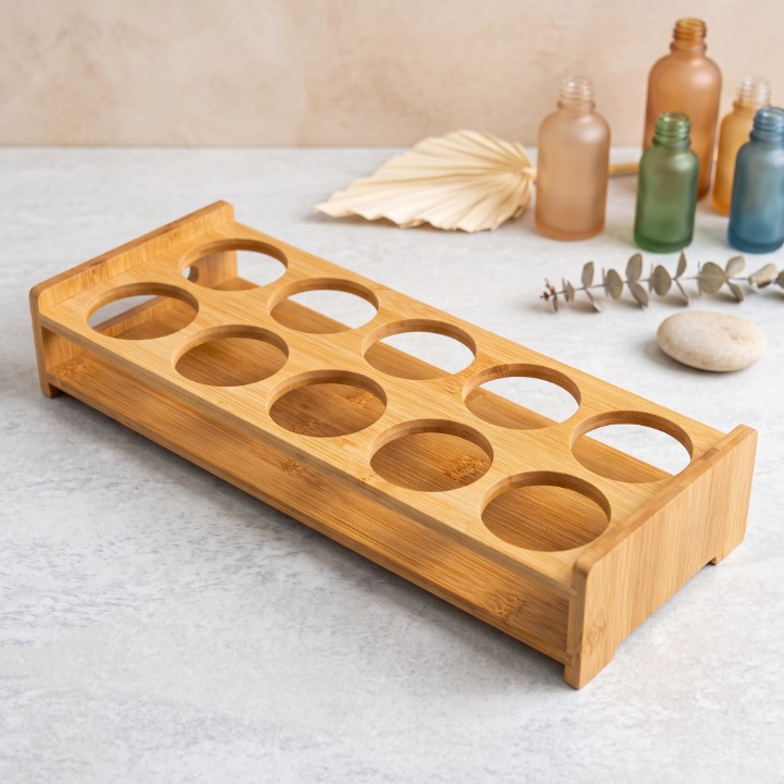 12 Grid Bamboo Wooden Egg Holder Tray