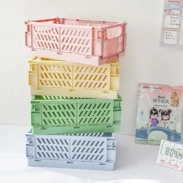 Mini Foldable Plastic Cosmetic Storage Box