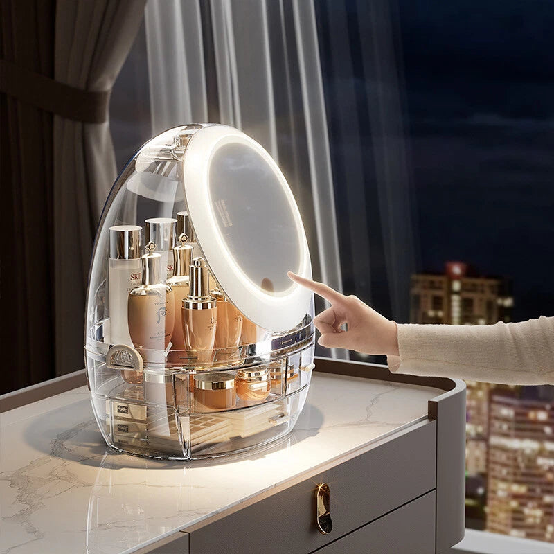 LED Mirror Cosmetics & Jewelry Organizer Heavy Quality