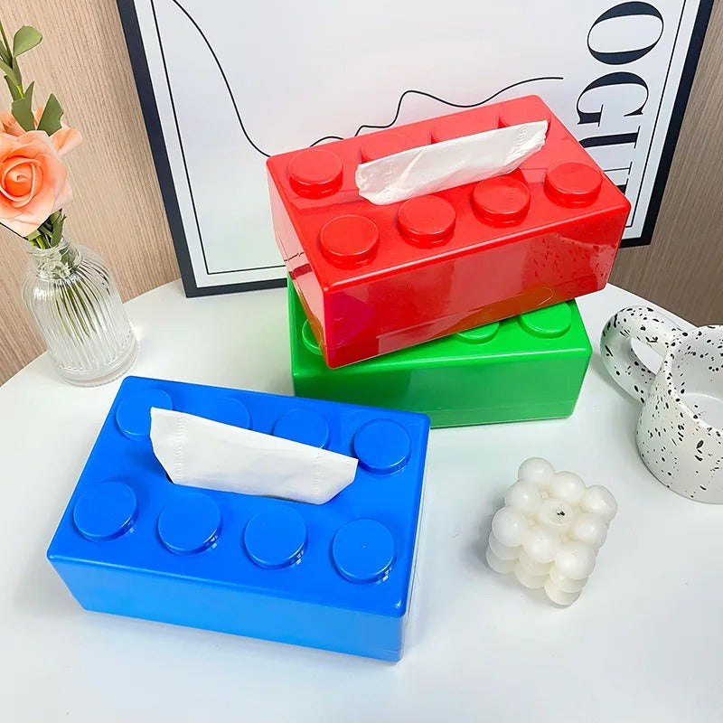 Construction Brick Style Creative Tissue Box Holder