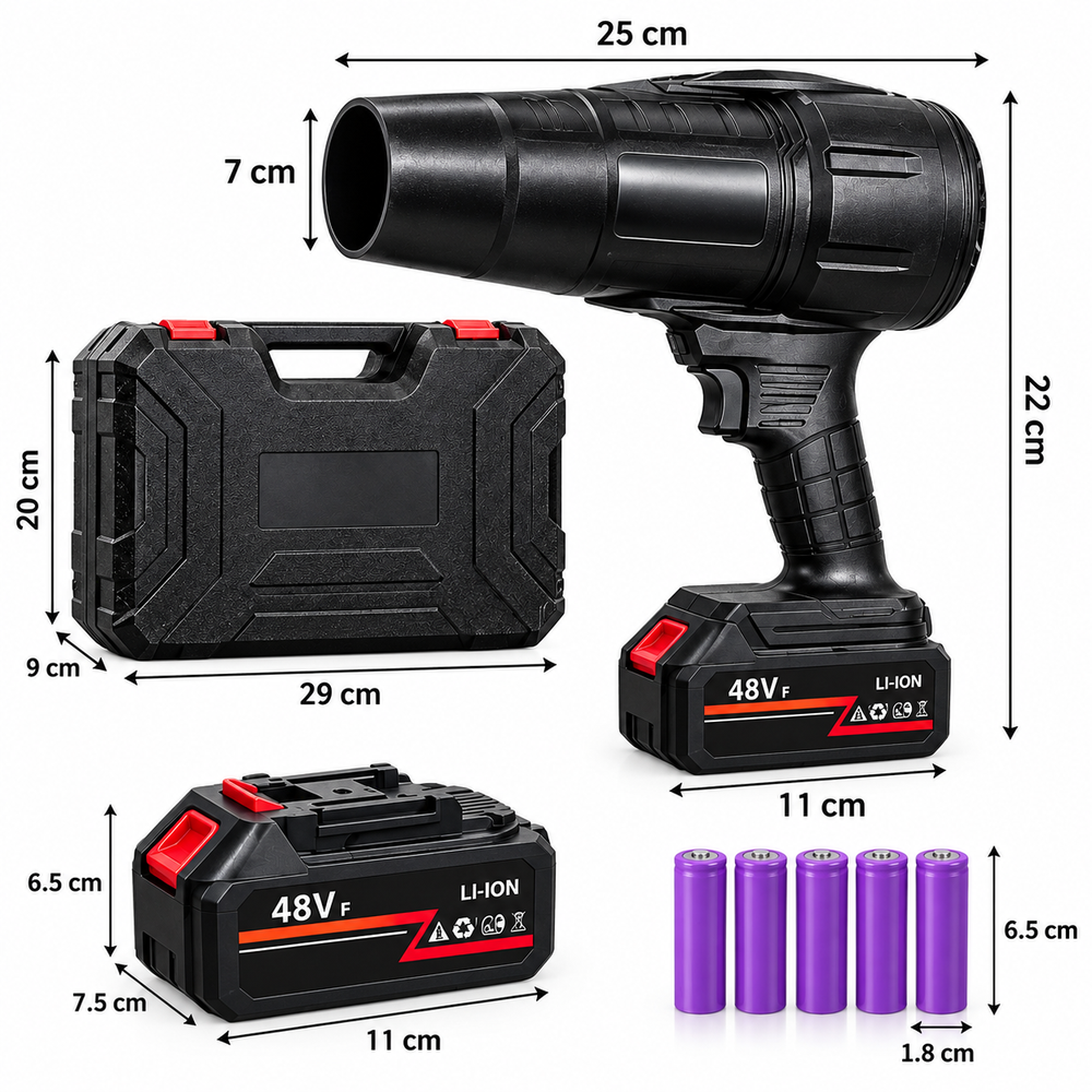 Rechargeable Cordless Blower with Battery, 48V Multi Purpose Cordless Blower