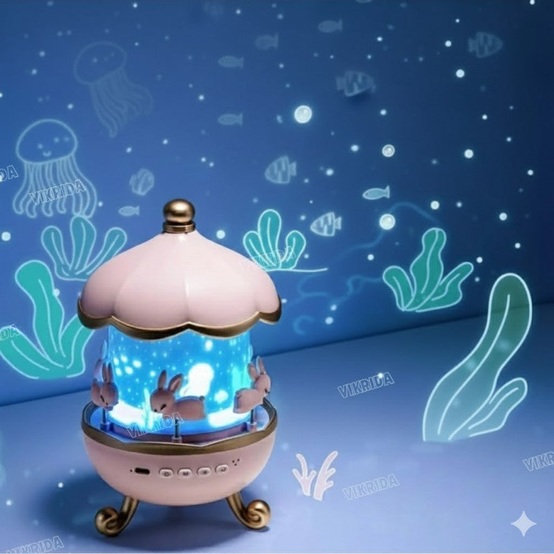 Bunny's Carousel 360° Rotatable Night Light Projector.
