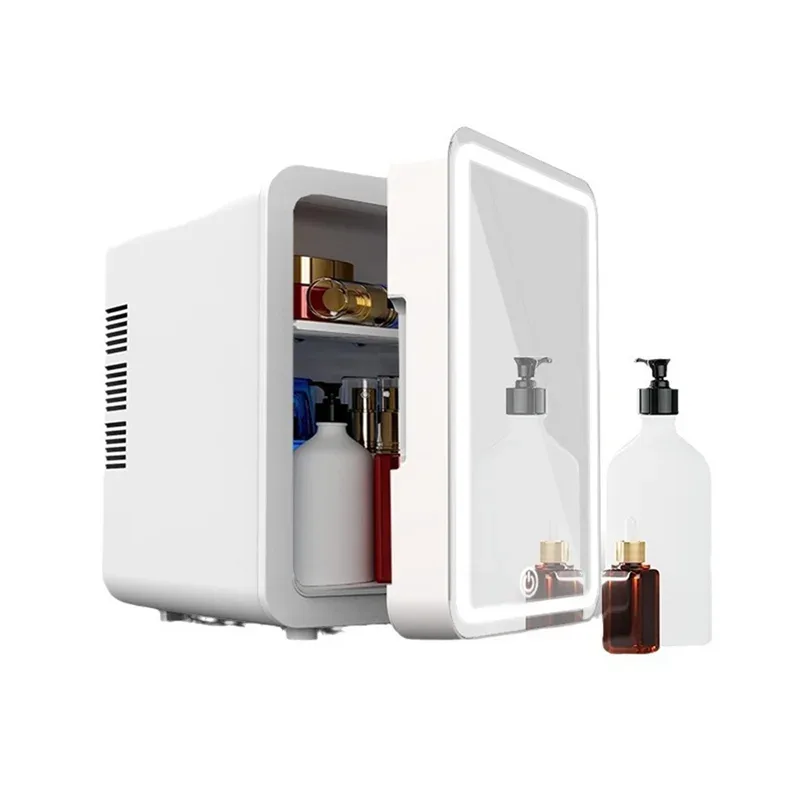 4L Portable Makeup Fridge with LED Mirror – Cooler & Warmer For Car Use