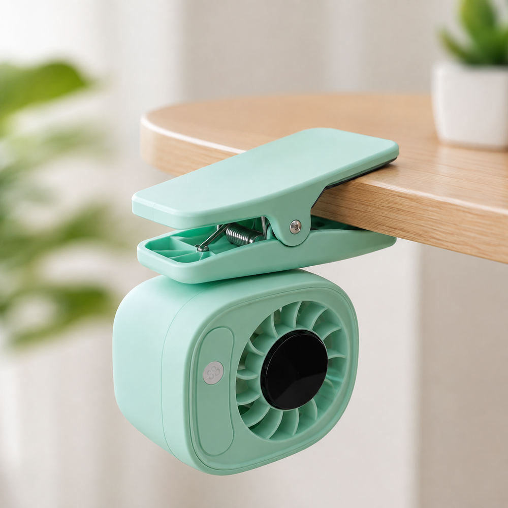Mini Rechargeable Clip Desk Fan