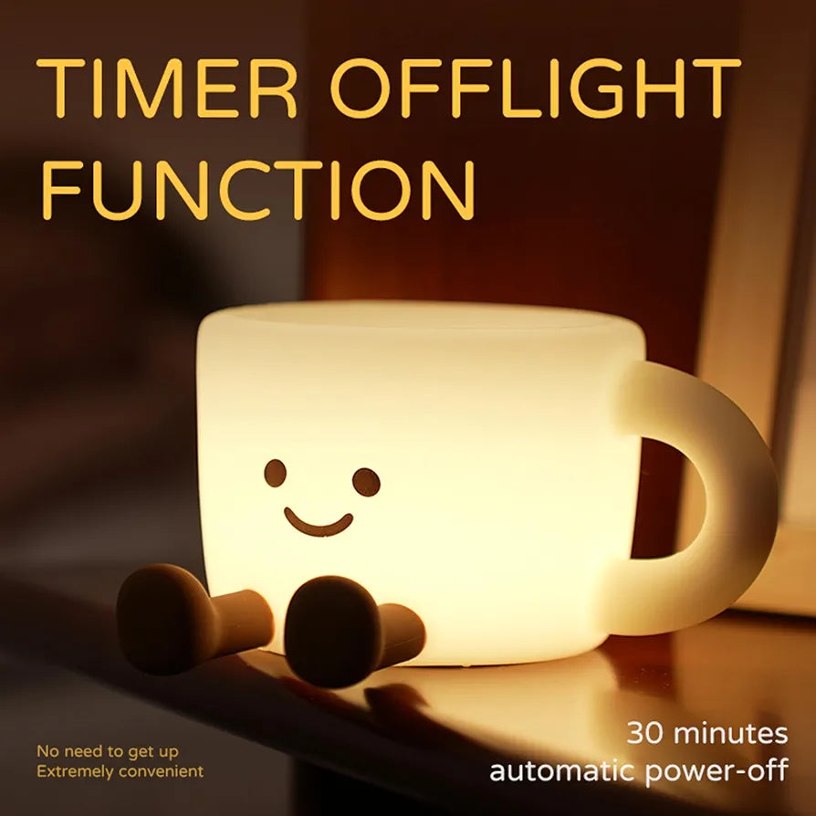 Adjustable Timer Cute Cup Night Lamp