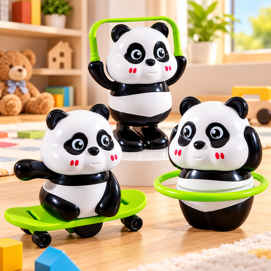 Multi Action Kids Panda Dancing & Skateboard Toy