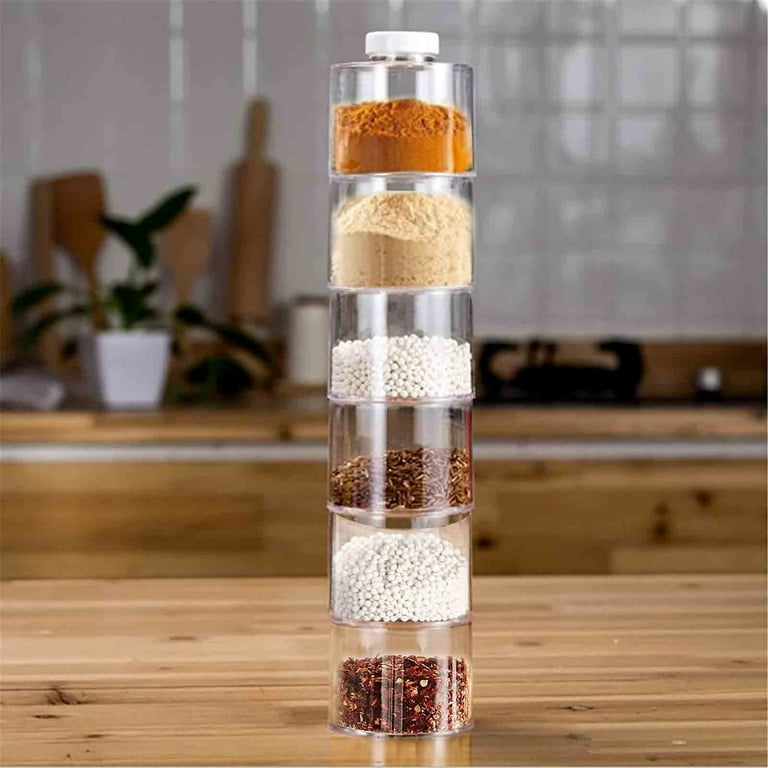 Acrylic Spice Jars Tower (Pack Of 12)
