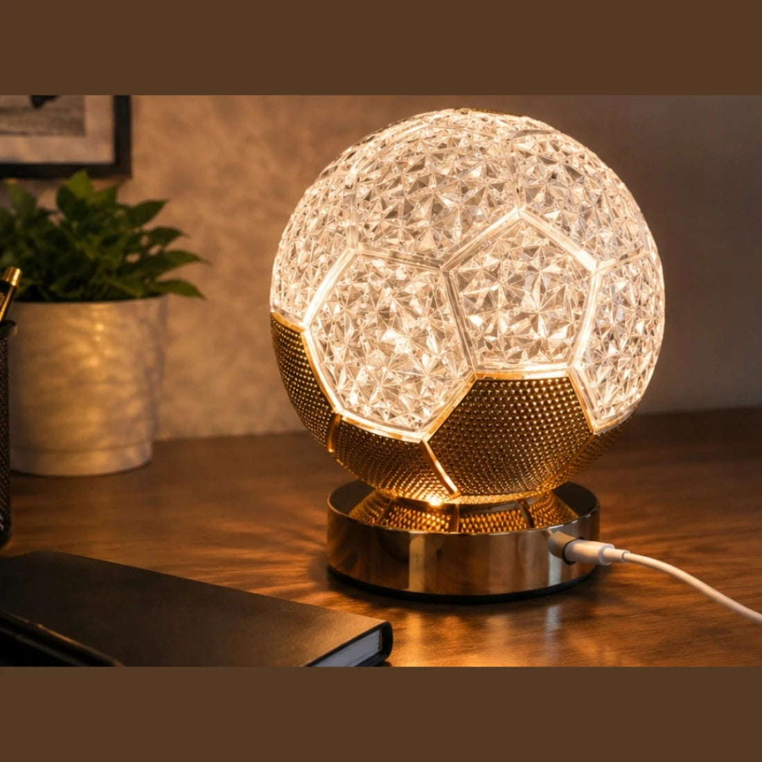 Luxury Crystal Golden Table LED Lamp