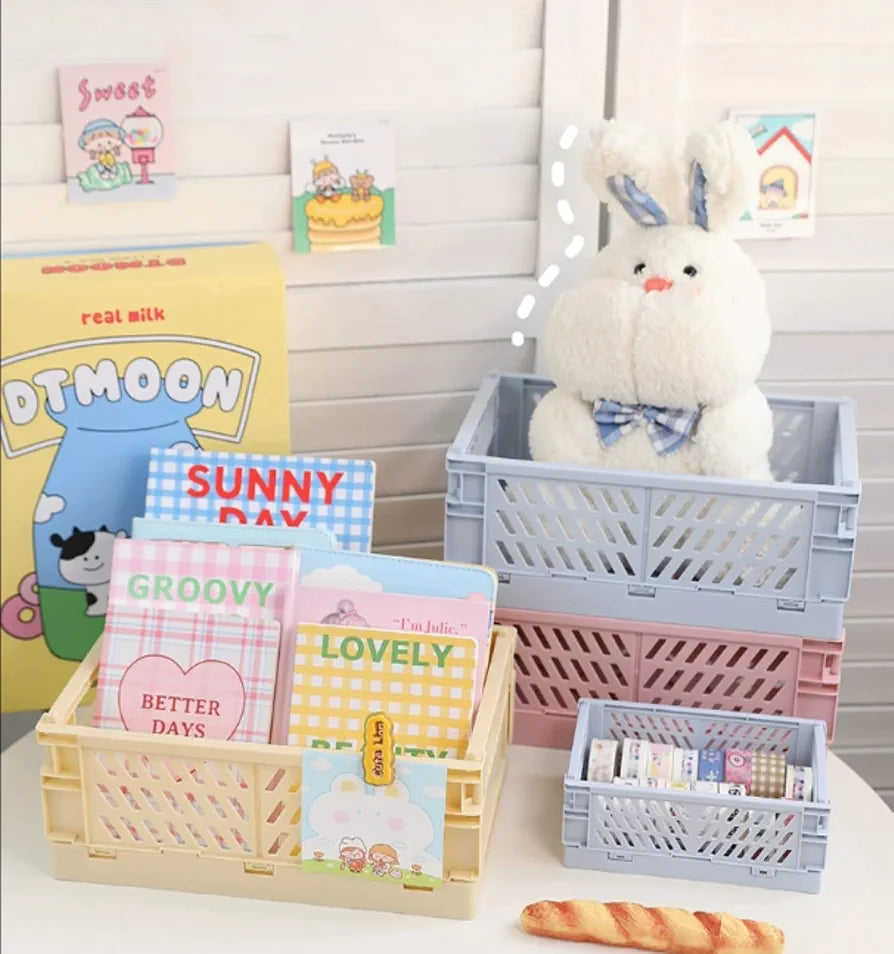 Mini Foldable Plastic Cosmetic Storage Box