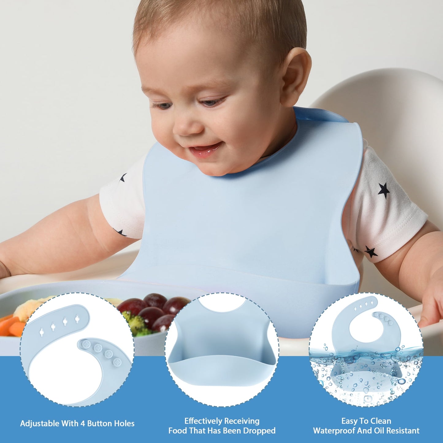 Silicone 8In1 Baby Tableware Feeding Set