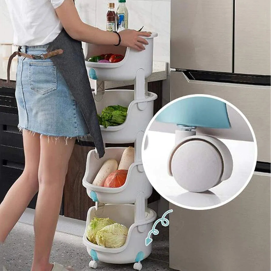 2 Tier Kids Toy Storage Trolley