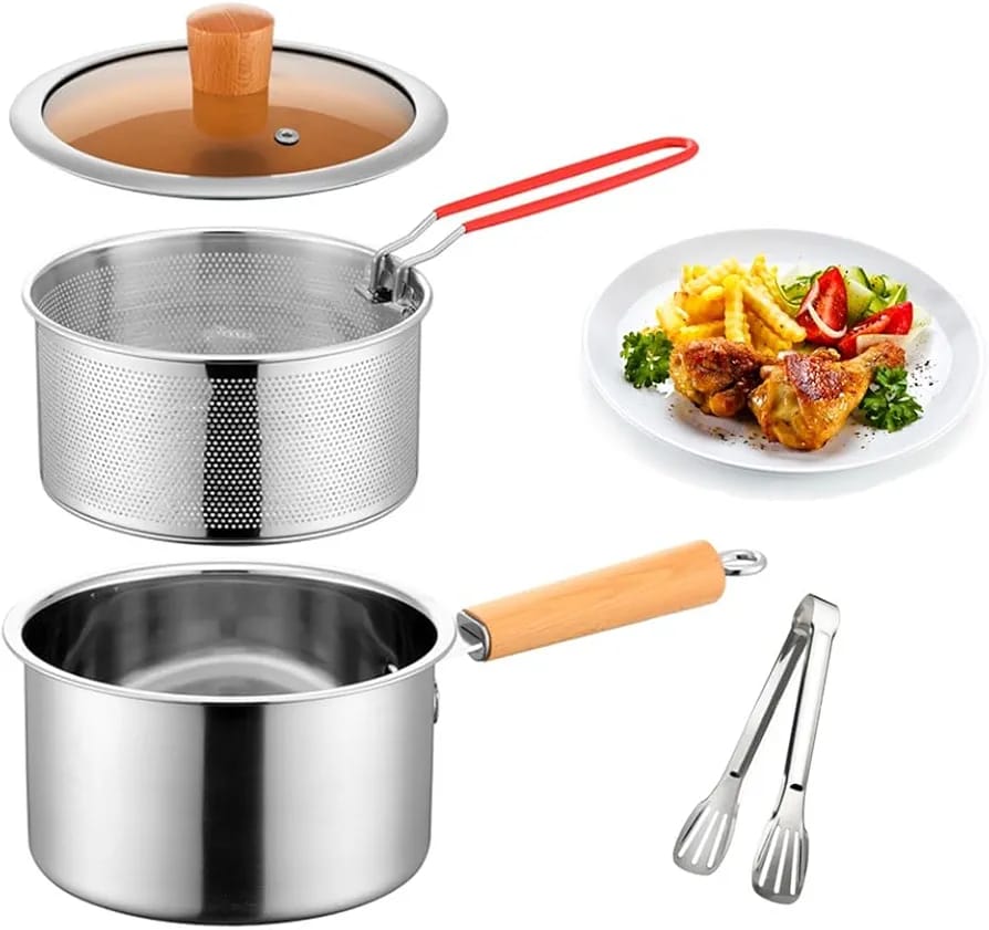 Premium Stainless Steel Frying Pot