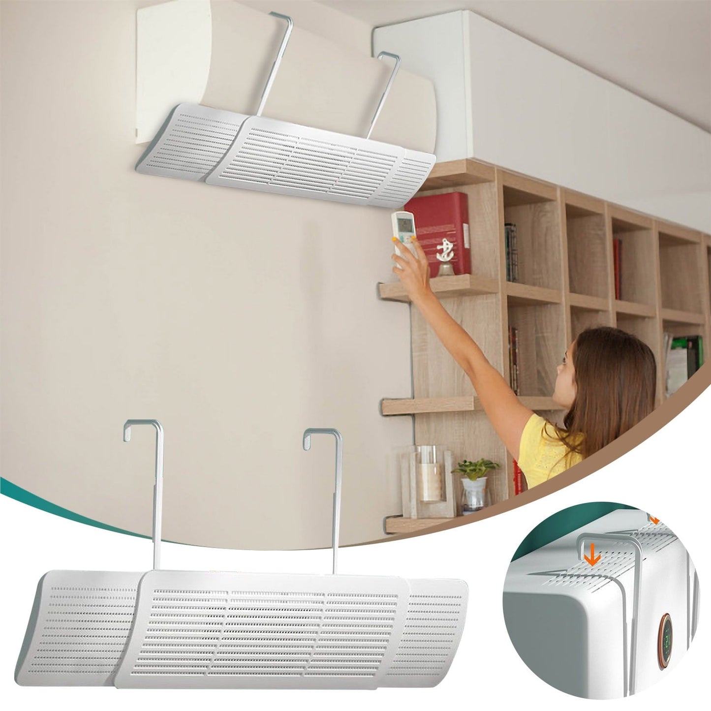 Adjustable split Ac Air Deflector - Universel Fit For Enhanced Cooling