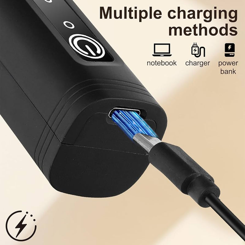 Rechargeable Electric Milk Frother Set With Glass Cup