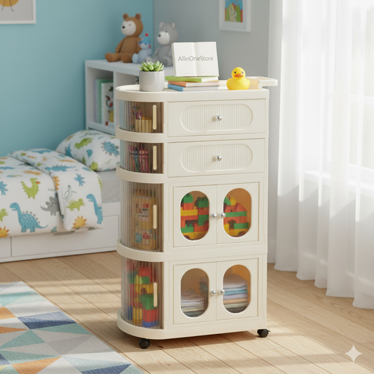 4 Tier Premium Quality Freestanding Storage Trolley Organizer With Wheels