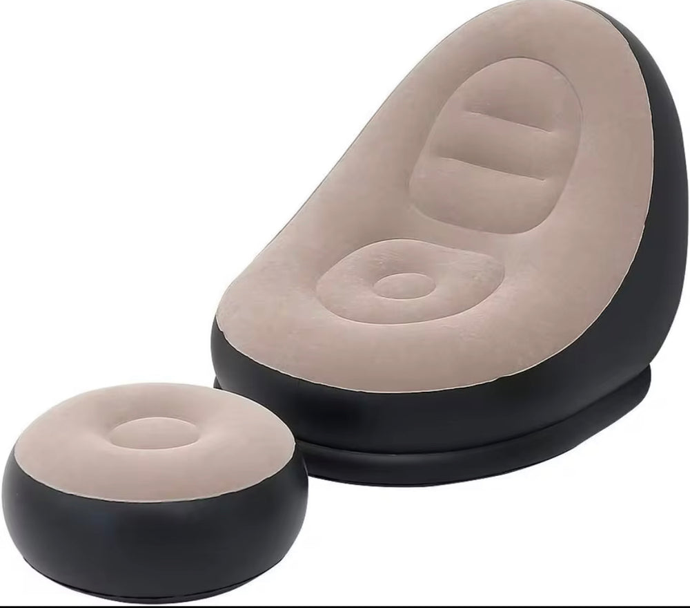2pcs Inflatable Portable Air Mattress Folding Chair Sofa