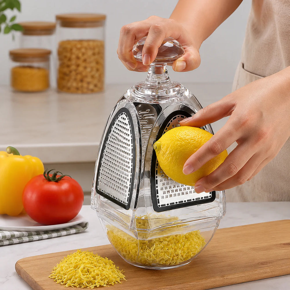 4-In-1 Multifunctional Vegetables & Cheese Grater With Storage Box