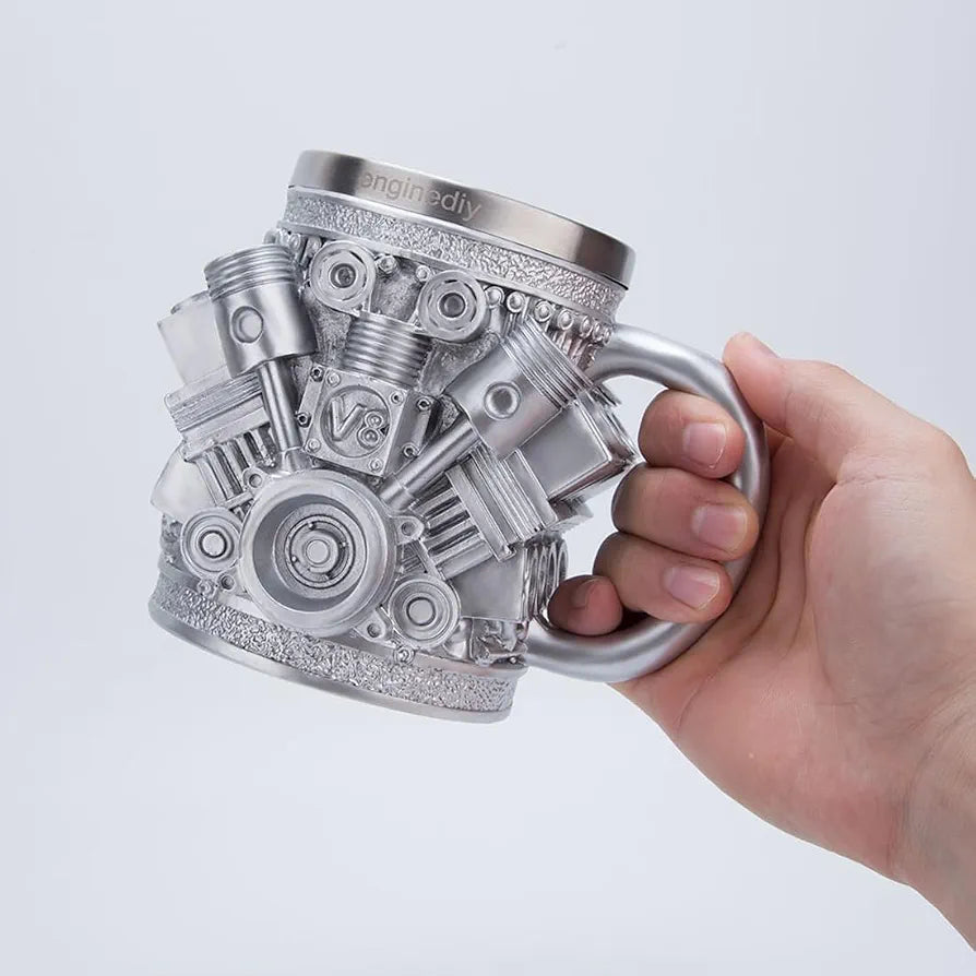 V8 Engine Retro Design Ceramic Mug