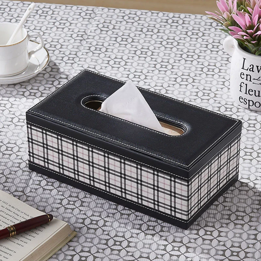 Luxury PU-Leather Tissue Box Holder