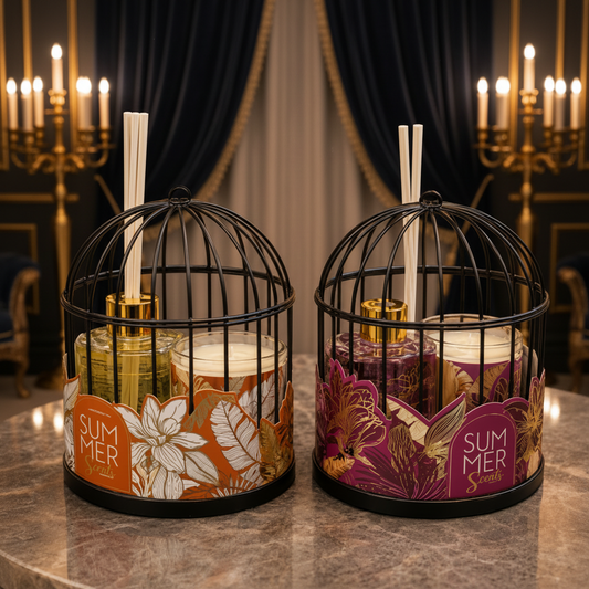 Luxury Birdcage Reed Diffuser & Scanted Candle Gift (1 Piece)