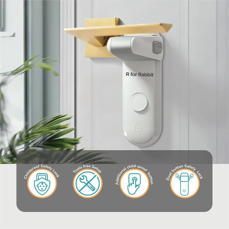Child Safety Door Lever Lock with Rotary Design