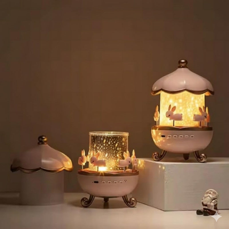 Bunny's Carousel 360° Rotatable Night Light Projector.