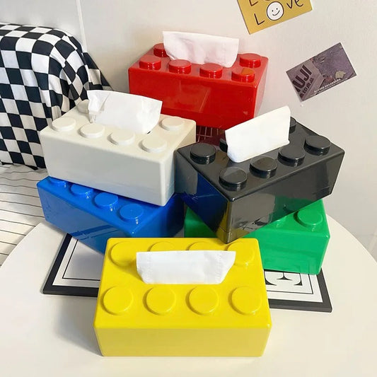 Construction Brick Style Creative Tissue Box Holder