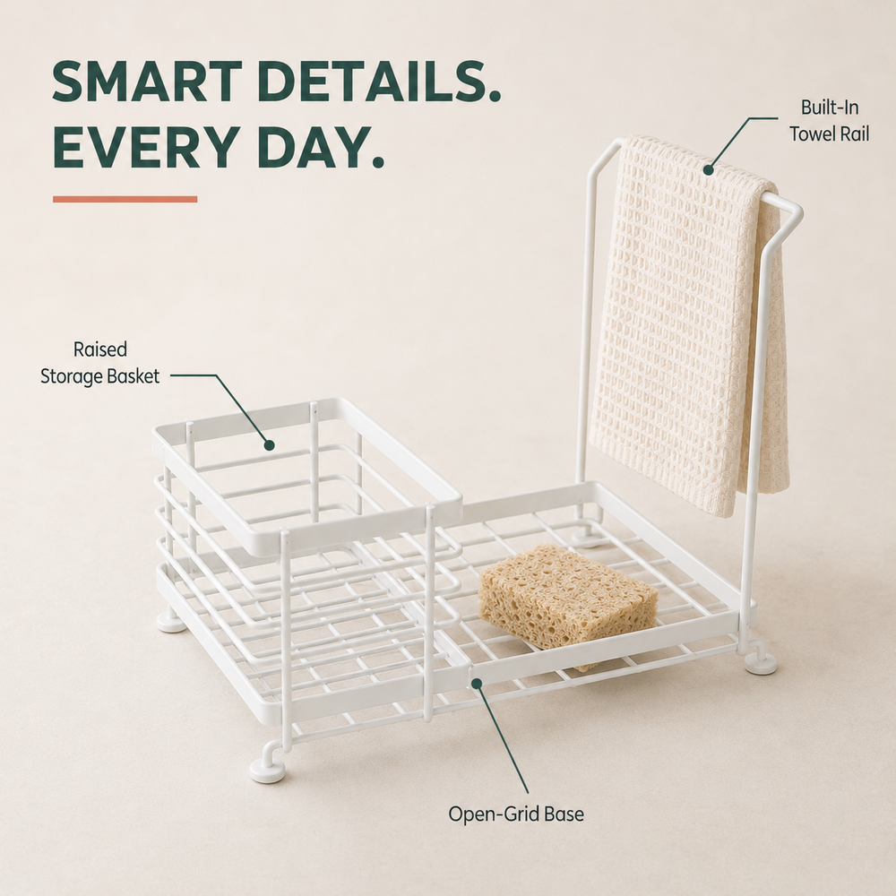 2 In 1 Kitchen Sink Caddy Organizer