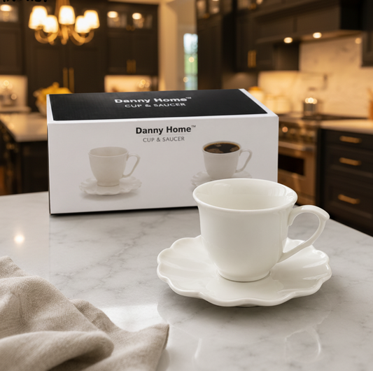 Danny Home 6Pcs Cup & Saucer Set (200ML)