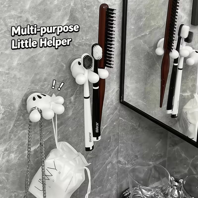 Palm Cute Bathroom Towel Suction Cup Multi-function Hook