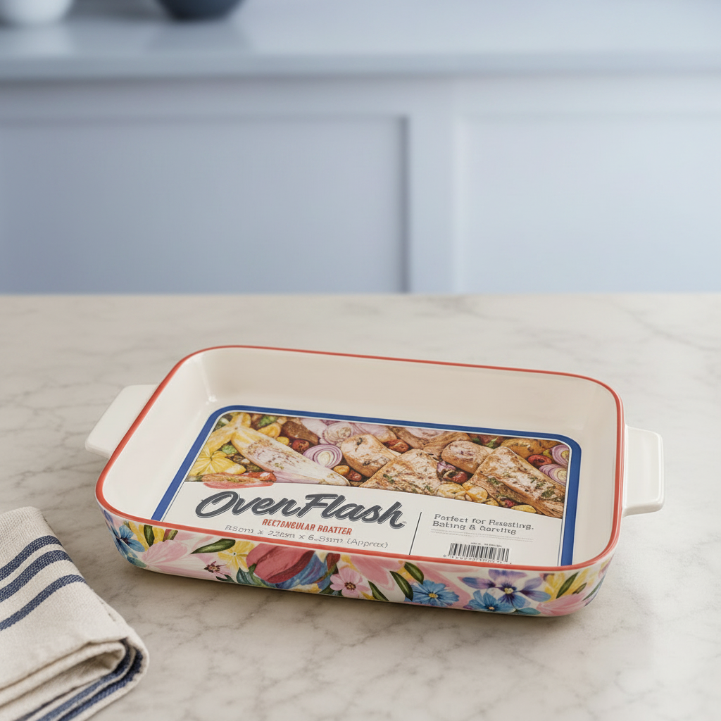Danny Home Colorful Decorative Baking Dish With Handle (ASC004)