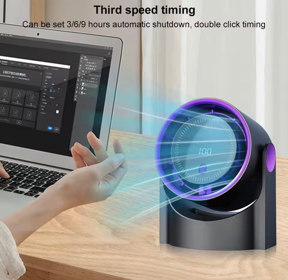 Multi-Functional Rechargeable Fan With Digital Display