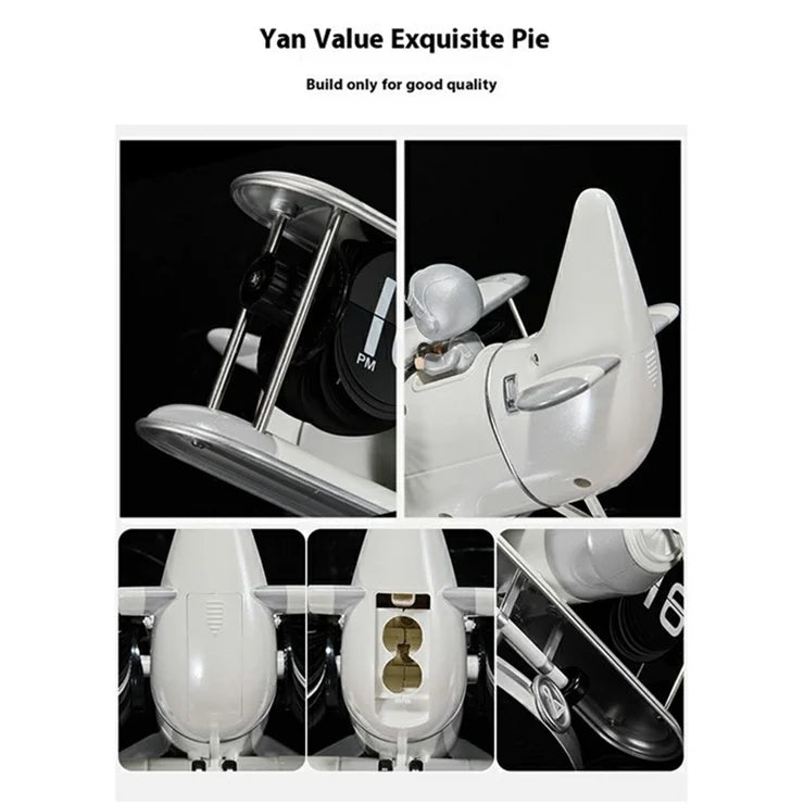 Creative Vintage Aircraft Flip Desk Clock For Office & Home