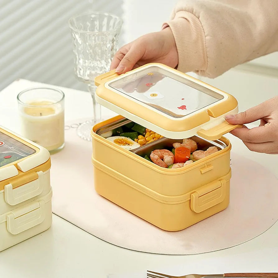 Insulated Stainless Steel 2 Layer Lunch Box